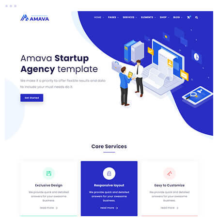 Startup Agency and SasS Business Template