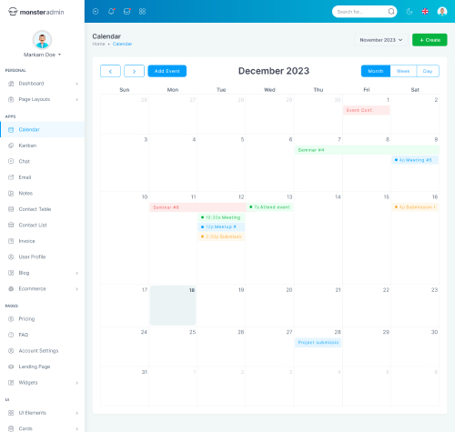 bootstrap admin template for crm