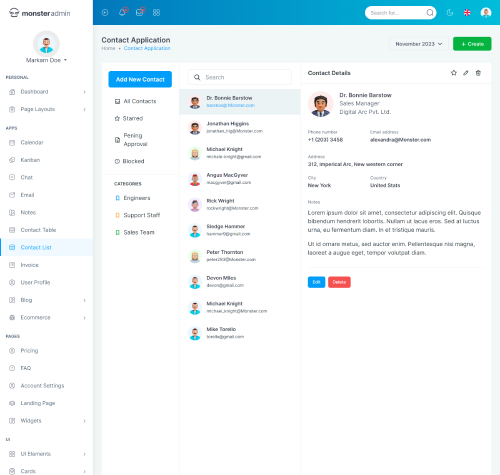 bootstrap admin template for crm