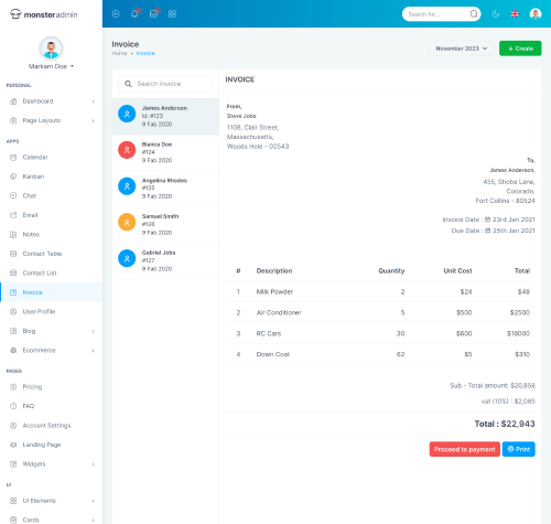 bootstrap admin template for crm