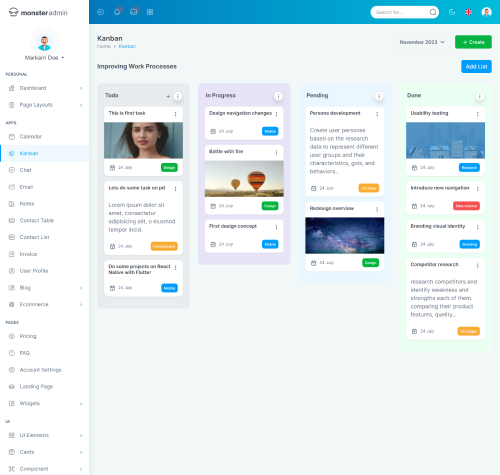 bootstrap admin template for crm