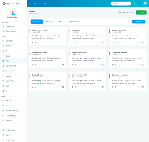 bootstrap admin template for crm