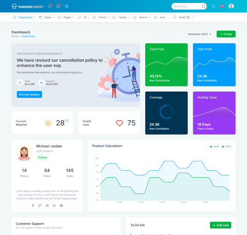 bootstrap admin template for crm